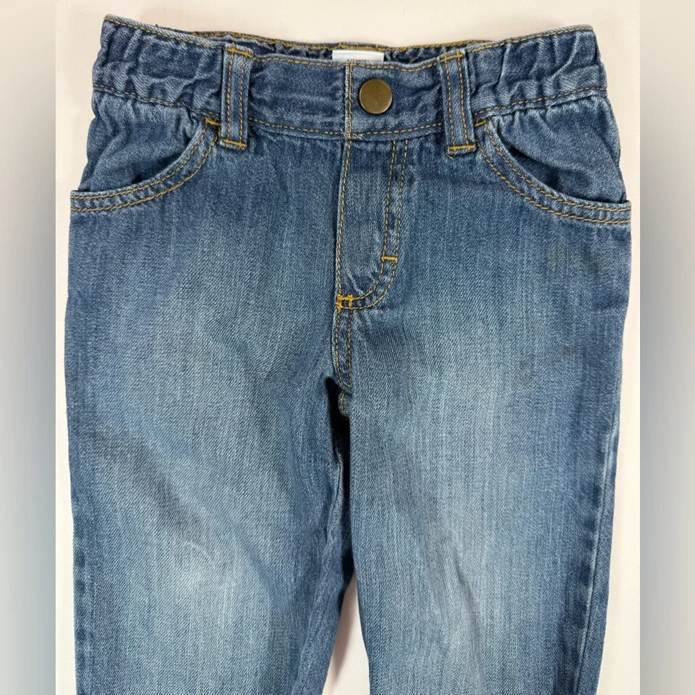GYMBOREE Boys Denim Jeans 2T 2016 OT Winter Plaid‎ Cuff Cottagecore Farmhouse